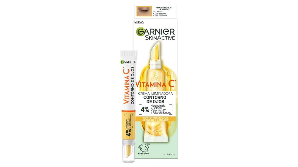 Contorno de ojos con vitamina C, de Garnier. 