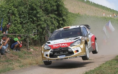 Dani Sordo, en un tramo del rally.