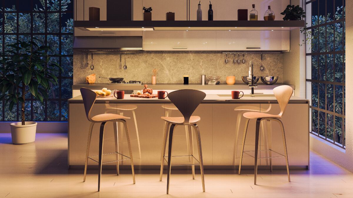 La tendencia es elegir una luz más cálida para generar un ambiente acogedor.