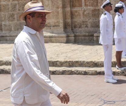 El vicepresidente German Vargas Lleras,  a su llegada a la ceremonia religiosa previa a la firma de la paz con las FARC, en septiembre pasado. 