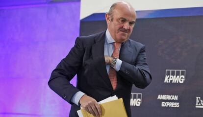 Luis de Guindos, vicepresidente del BCE, en la inauguración del XI encuentro del sector financiero de KPMG y Expansión.