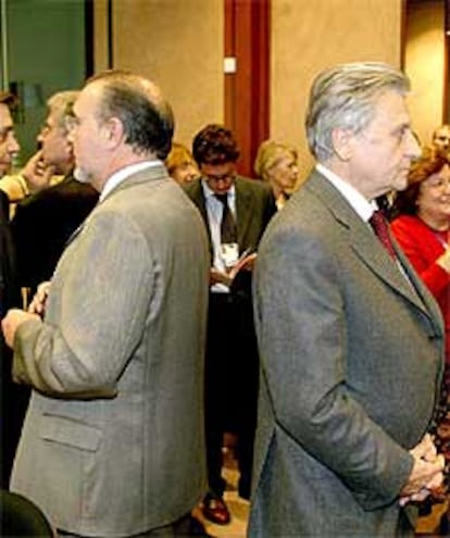 Pedro Solbes y Jean-Claude Trichet, presidente del BCE, el pasado 25 de noviembre.
