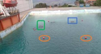En piscinas de Salvamento Marítimo ya se ha probado el algoritmo asociado al sensor que es capaz de distinguir las cabezas humanas del resto de elementos que pueda encontrarse en el mar.