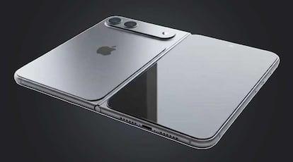 Posible diseño del teléfono iPhone Fold de Apple
