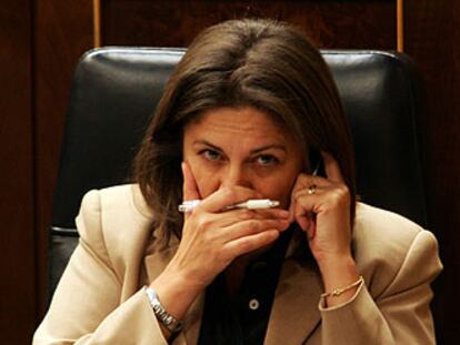 La ministra María Antonia Trujillo, en el Congreso.
