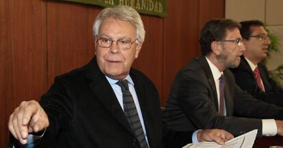 Felipe González, este viernes en el Parlamento Andaluz.