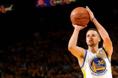 Stephen Curry en el partido contra Houston Rockets.
