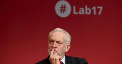 Jeremy Corbyn, ayer en el congreso laborista en Brighton.