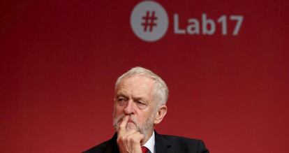 Jeremy Corbyn, ayer en el congreso laborista en Brighton. 