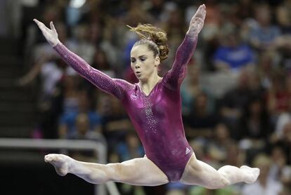 McKayla Maroney, en una prueba previa a los Juegos de Londres, en julio de 2012.