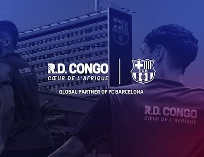 Anuncio del patrocinio de República Democrática del Congo y el FC Barcelona