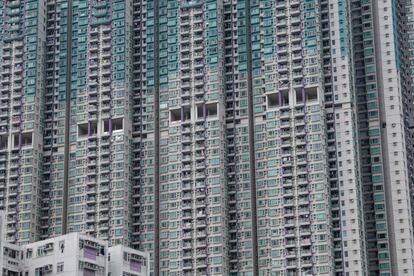 Un complejo residencial de viviendas en Hong Kong. 