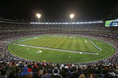 Vista general del Melbourne Cricket, donde han jugado Real Madrid y Manchester City.