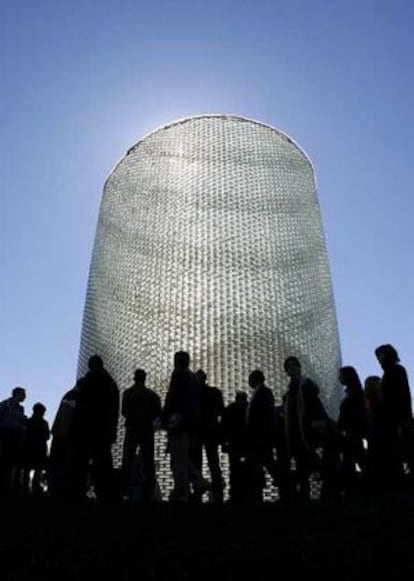 Inauguración en 2007 del monumento a las víctimas del 11-M erigido en Atocha.