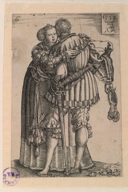 En la época en que el alemán Heinrich Aldegrever (1502-1558?) realizó su serie de grabados <i>Danzas de bodas,</i> (entre 1538 y 1558?) estaba empezando a formarse un estilo internacional de danza cortesana basado en las tradiciones francesas, italianas y españolas. El baile era una de las pocas manifestaciones sociales en las que se permitía un acercamiento físico entre los sexos.