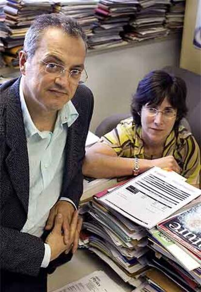 Xavier Obradors y Teresa Puig, en Barcelona.