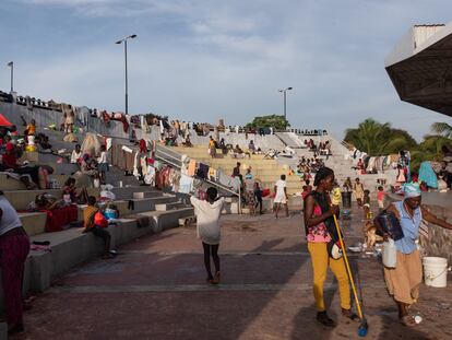 Parte del asentamiento de desplazados en la Plaza Hugo Chávez, en Puerto Príncipe (Haití), el 27 de agosto de 2022