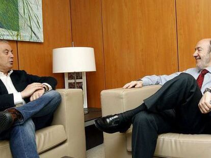 Pachi Vázquez y Rubalcaba reunidos en Ferraz