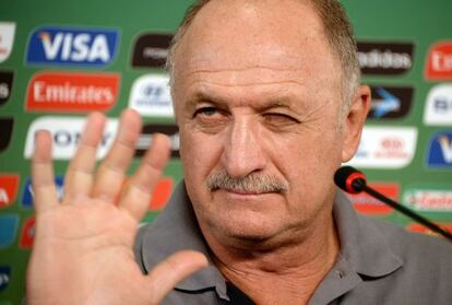 Scolari, en una rueda de prensa en junio.   