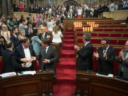 Junts pel Sí y la CUP aprueban la ley del referéndum con la ausencia de Ciudadanos, PSC y PP