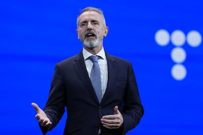 Marc Murtra, en una intervención en el Mobile World Congress (MWC) de Barcelona, el pasado mes de marzo.