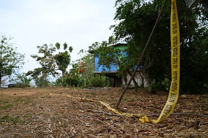 La casa de Sergio Rojas, a principios de abril de 2019, unos días después del asesinato del líder indígena.