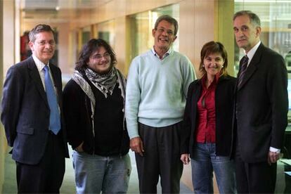 De izquierda a derecha, Luis Carbonel, Juanjo López, Ginés Martínez, Rosa María Cano y Manuel de Castro.