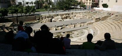 Una vista del Teatro Romano de Málaga.