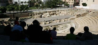 Una vista del Teatro Romano de M&aacute;laga.