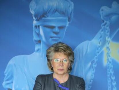 Viviane Reding, vicepresidenta y comisaria de Justicia.