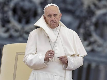 El Papa este domingo en la plaza de San Pedro.