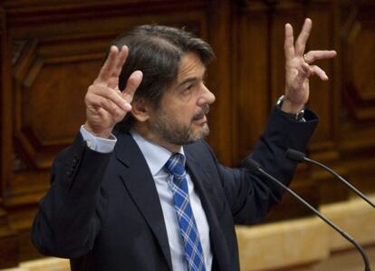 Oriol Pujol, during an appearance in the Catalan parliament on Wednesday.