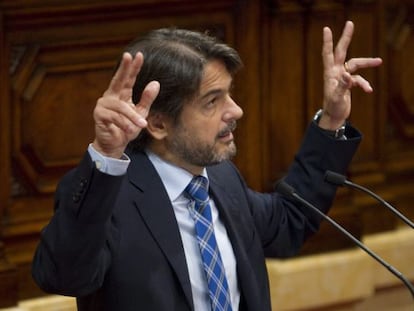 Oriol Pujol, during an appearance in the Catalan parliament on Wednesday.