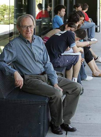 El cineasta británico Ken Loach, ayer en la terraza del centro cultural La Casa Encendida.