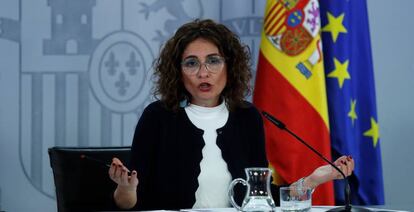 La ministra de Hacienda y portavoz del Gobierno, María Jesús Montero. 