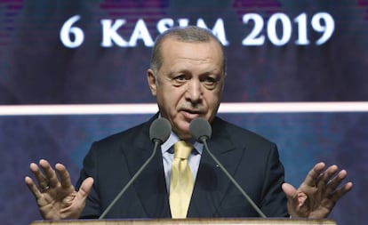El presidente turco, Recep Tayyip Erdogan, este miércoles en Ankara.