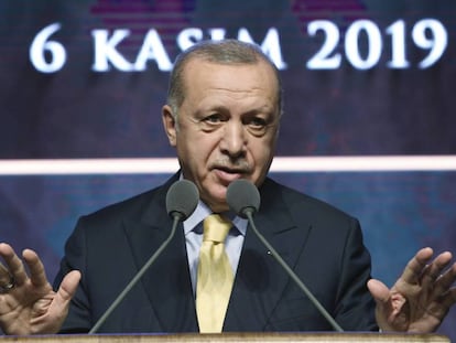 El presidente turco, Recep Tayyip Erdogan, este miércoles en Ankara. 