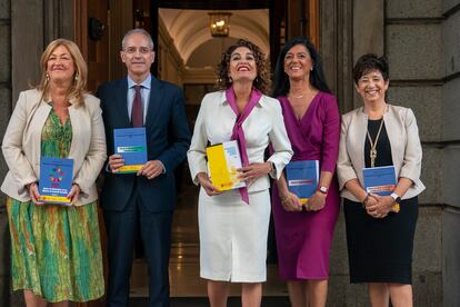 La ministra de Hacienda, María Jesús Montero, durante la presentación de los Presupuestos de 2023.