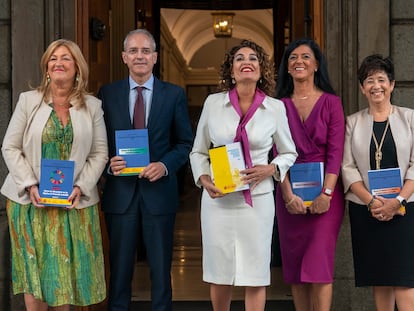 La ministra de Hacienda, María Jesús Montero, durante la presentación de los Presupuestos de 2023.