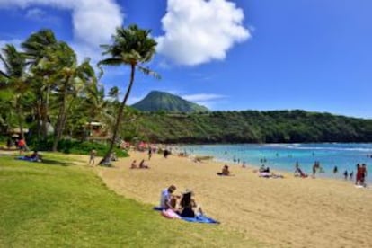 La isla de &#039;Perdidos&#039; es en realidad Oahu, en Hawai. En la imagen, el cr&aacute;ter Koko Head desde la bah&iacute;a de Hanauma. 