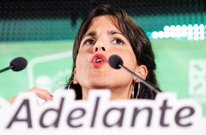 Teresa Rodríguez, candidata a la Junta por Adelante Andalucía.