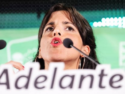 Teresa Rodríguez, candidata a la Junta por Adelante Andalucía.