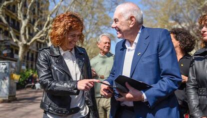 Alamany y Maragall durante la presentación de la lista