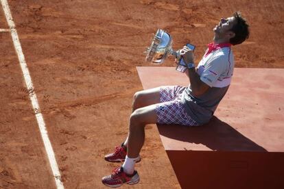 Wawrinka celebra la victoria en Roland Garros