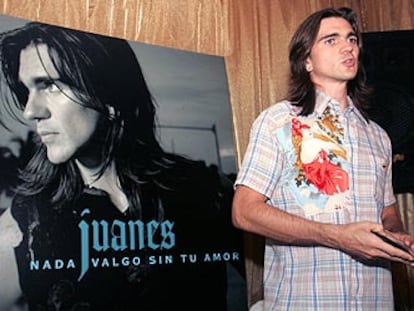 Juanes, en la presentación de su disco <i>Mi sangre,</i> el pasado día 27 de agosto en Miami.
