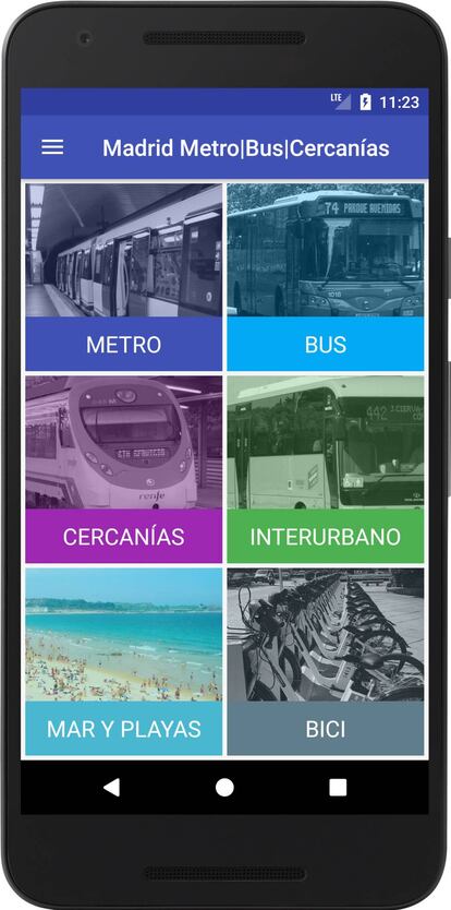 Aplicación para transporte público.