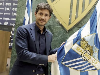 Víctor Sánchez del Amo, después de renovar como entrenador del Málaga CF