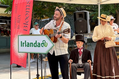 Celebración del Bloomsday, el pasado 16 de junio, en la madrileña Cuesta de Moyano.