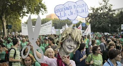 Manifestación del pasado 4 de octubre contra los recortes educativos de la Comunidad de Madrid