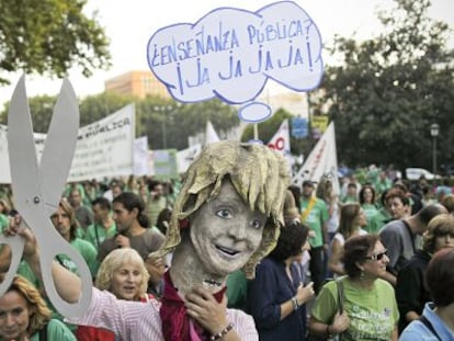 Manifestación del pasado 4 de octubre contra los recortes educativos de la Comunidad de Madrid